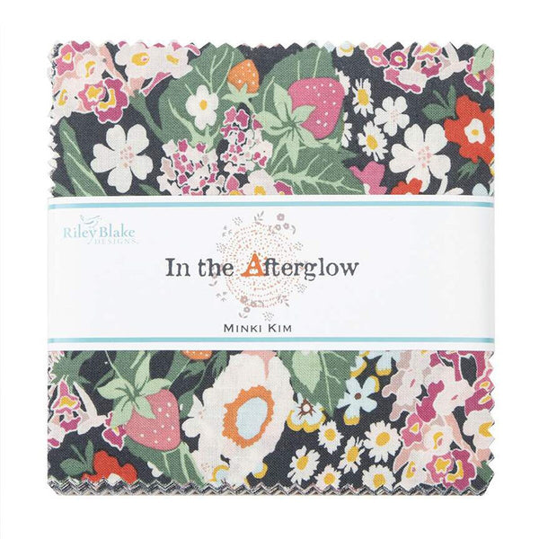 In the Afterglow Charm Pack 5" Stacker Bundle - Riley Blake Designs - 42 piece Precut Pre cut - Floral - Quilting Cotton Fabric