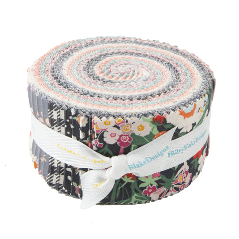 SALE In the Afterglow 2.5 Inch Rolie Polie Jelly Roll 40 pieces - Riley Blake Designs - Precut Pre cut Bundle - Floral - Cotton Fabric