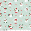 DEAL Twas Jolly Old Elf SC13462 Light Mint SPARKLE - Riley Blake - The Night Before Christmas Santa Silver SPARKLE - Quilting Cotton Fabric