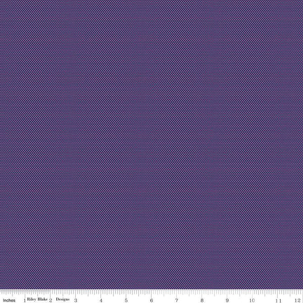 18" End of Bolt - CLEARANCE POParazzi C805 Grape - Riley Blake Designs - Geometric Tiny Squares Tone-on-Tone - Quilting Cotton Fabric
