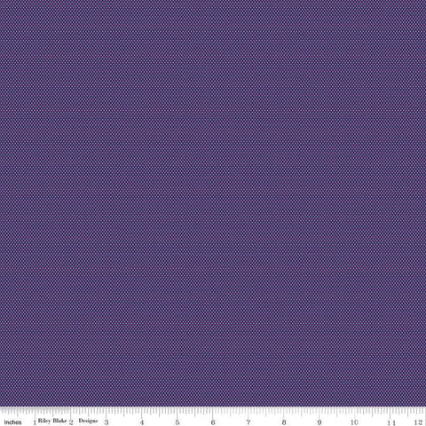18" End of Bolt - CLEARANCE POParazzi C805 Grape - Riley Blake Designs - Geometric Tiny Squares Tone-on-Tone - Quilting Cotton Fabric