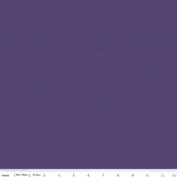 27" End of Bolt - CLEARANCE POParazzi C805 Grape - Riley Blake Designs - Geometric Tiny Squares Tone-on-Tone - Quilting Cotton Fabric