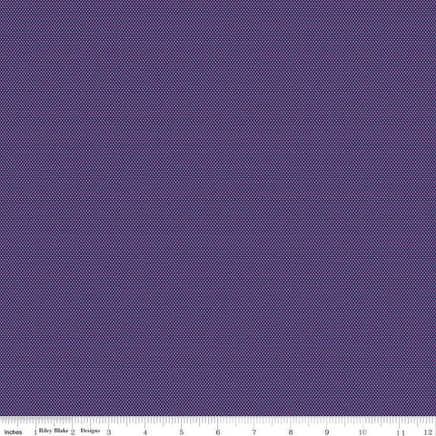 27" End of Bolt - CLEARANCE POParazzi C805 Grape - Riley Blake Designs - Geometric Tiny Squares Tone-on-Tone - Quilting Cotton Fabric