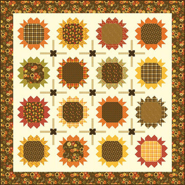 Fields of France Quilt PATTERN P157 - Sandy Gervais - Riley Blake Designs - INSTRUCTIONS Only - Flowers Sunflowers