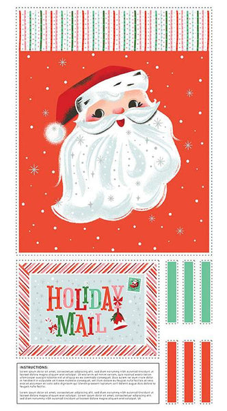 SALE Twas Holiday Mail Bag Panel SP13468 SPARKLE - Riley Blake Designs - Christmas Silver SPARKLE - Quilting Cotton Fabric