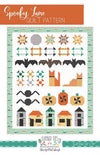 SALE Spooky Lane Quilt PATTERN P138 - Beverly McCullough - Riley Blake Designs - INSTRUCTIONS Only - Row Quilt Halloween Spider Bats Houses
