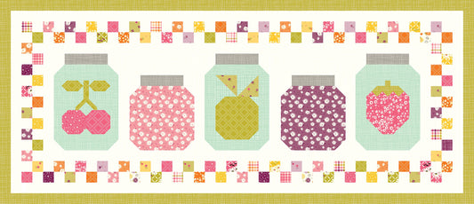 DEAL In a Fruit Jar Summer Runner Boxed Kit KT-13390 - Riley Blake Designs - Adel in Summer - Box Pattern Fabric - Quilting Cotton Fabric