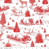 SALE Peace on Earth Main C13450 White - Riley Blake Designs - Christmas Winter Trees Santa - Quilting Cotton Fabric