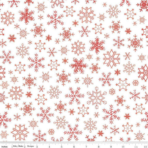 Peace on Earth Snowflakes C13457 White - Riley Blake Designs - Christmas - Quilting Cotton Fabric