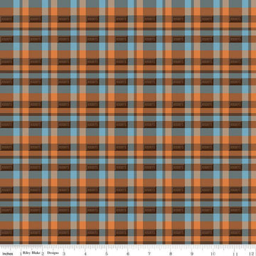 DEAL Camp S'mores Plaid C13624 Orange - Riley Blake - Hershey Hershey's Camping - Quilting Cotton Fabric