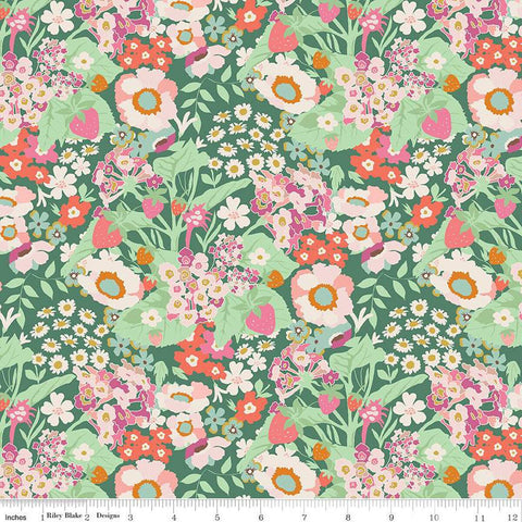 In the Afterglow Main C13370 Forest by Riley Blake Designs - Floral Flowers - Quilting Cotton Fabric
