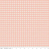 9" End of Bolt - In the Afterglow PRINTED Gingham C13373 Apricot - Riley Blake Designs - 1/4" Cream/Apricot Checks- Quilting Cotton Fabric