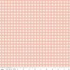 9" End of Bolt - In the Afterglow PRINTED Gingham C13373 Apricot - Riley Blake Designs - 1/4" Cream/Apricot Checks- Quilting Cotton Fabric