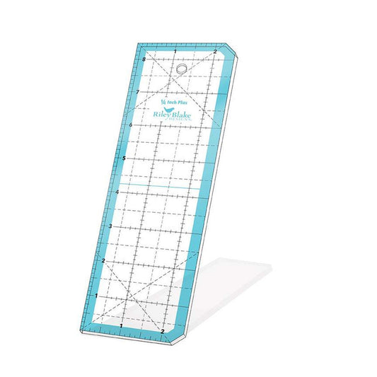 DEAL Lori Holt Quilty Tools 1/4" Plus Ruler ST-32979 - Riley Blake Designs Acrylic 2 1/2" x 8 1/2" Plastic Sewing Ruler