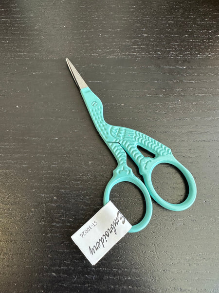 SALE Stork Scissors Aqua ST-30026 - Lori Holt for Riley Blake Designs - 3 1/2" Embroidery Scissors