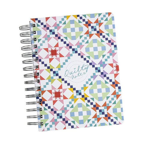 SALE Riley Blake Designs Quilty Notebook ST-25492 - Riley Blake Designs - Spiral Notebook - 140 Lined Pages - 6"x 8"