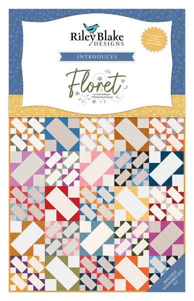 SALE Floret Charm Pack 5" Stacker Bundle - Riley Blake Designs - 42 piece Precut Pre cut - Floral Flowers - Quilting Cotton Fabric