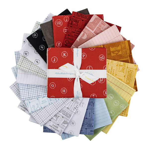 SALE Journal Basics Fat Quarter Bundle 20 pieces - Riley Blake Designs - Pre cut Precut - J. Wecker Frisch - Quilting Cotton Fabric