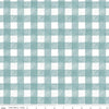 Fat Quarter End of Bolt - SALE White as Snow Buffalo Plaid C13562 Blue - Riley Blake  - Christmas Blue/White 3/4" Check - Quilting Cotton