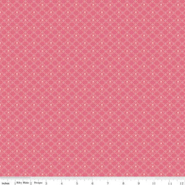 SALE Home Town Park C13581 Tea Rose - Riley Blake Designs - Geometric Floral Flowers - Lori Holt - Quilting Cotton Fabric
