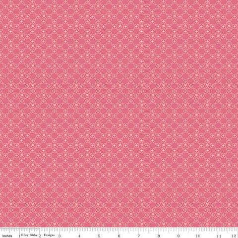 SALE Home Town Park C13581 Tea Rose by Riley Blake Designs - Geometric Floral Flowers - Lori Holt - Quilting Cotton Fabric