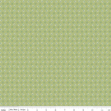SALE Home Town Hardman C13587 Lettuce - Riley Blake Designs - Floral Flowers - Lori Holt - Quilting Cotton Fabric