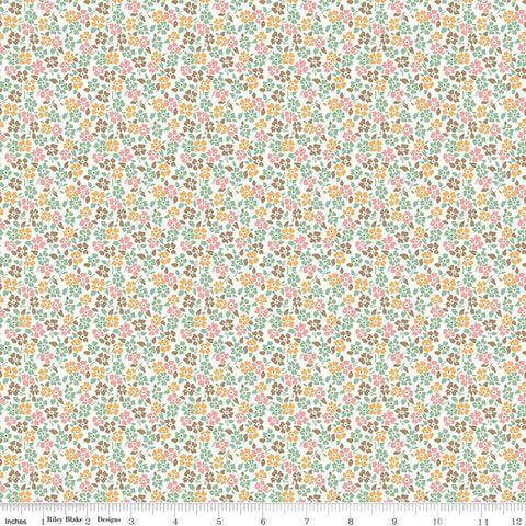 SALE Home Town Forman C13589 Leaf by Riley Blake Designs - Floral Flowers - Lori Holt - Quilting Cotton Fabric
