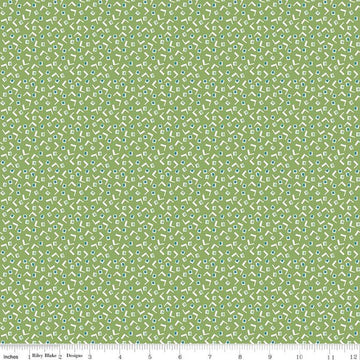 CLEARANCE 28" End of Bolt - Home Town Mangum C13592 Light Basil by Riley Blake - Geometric Shapes - Lori Holt - Quilting Cotton Fabric