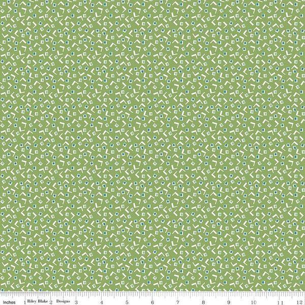 CLEARANCE Home Town Mangum C13592 Light Basil by Riley Blake Designs - Geometric Shapes - Lori Holt - Quilting Cotton Fabric