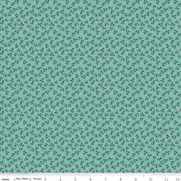 Home Town Bodell C13594 Heirloom Sea Glass - Riley Blake Designs - Floral Flowers - Lori Holt - Quilting Cotton Fabric