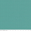 CLEARANCE Home Town Dansie C13595 Teal - Riley Blake Designs - Geometric Dots Ovals Squares - Lori Holt - Quilting Cotton Fabric