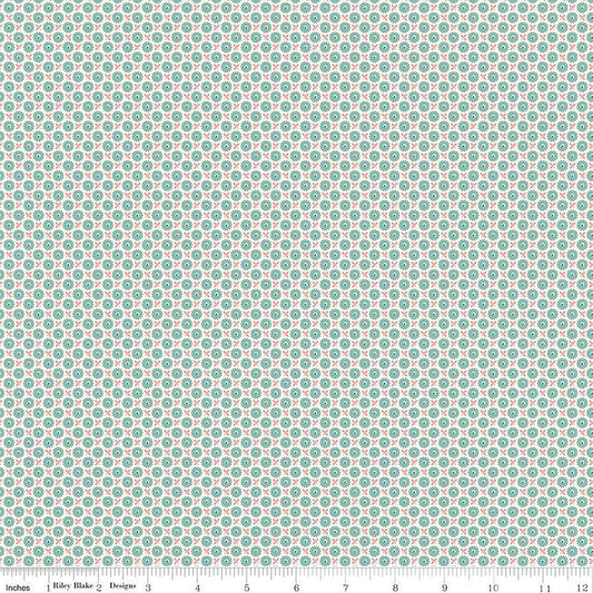 SALE Home Town Crane Heirloom Sea Glass - Riley Blake Designs - Quilting Cotton Fabric