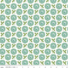 2 Yard 21" End of Bolt - SALE Home Town WIDEBACK WB13601 Heirloom Sea Glass - Riley Blake - 108" Floral - Lori Holt - Quilting Cotton Fabric