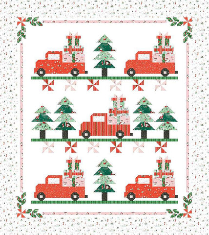 Vintage Christmas 2 Quilt Boxed Kit KT-13460 - Riley Blake Designs - Twas - Box Pattern Fabric - Quilting Cotton Fabric