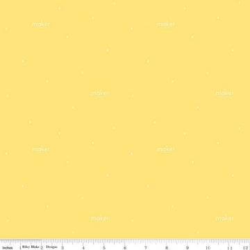 CLEARANCE 31" End of Bolt - Make Maker C13424 Yellow - Riley Blake Designs - Text Xs - Quilting Cotton Fabric