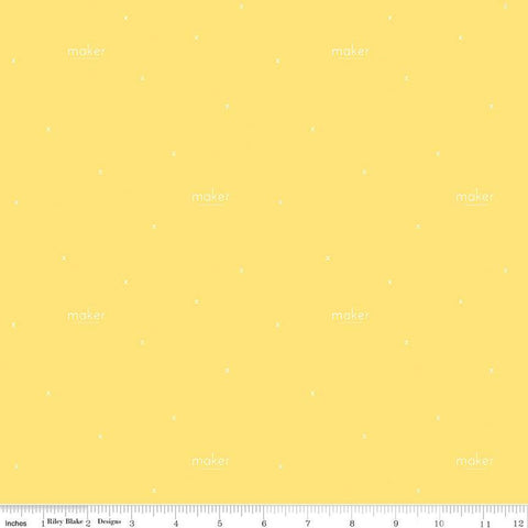 CLEARANCE Make Maker C13424 Yellow by Riley Blake Designs - Text Xs - Quilting Cotton Fabric
