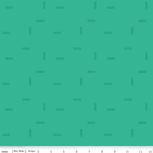 CLEARANCE Make Stitched Up C13425 Alpine - Riley Blake Designs - Dashed Lines Tone-on-Tone - Quilting Cotton Fabric