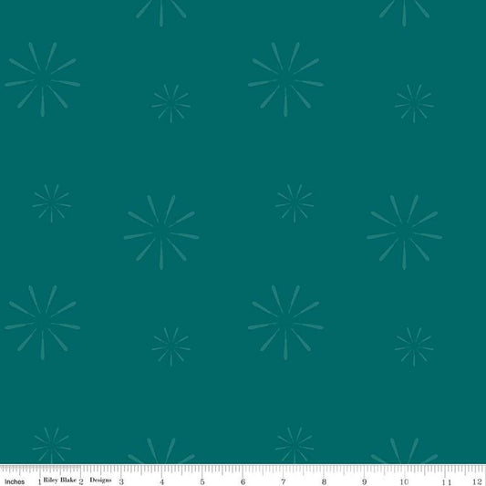 CLEARANCE Make Seam Ripper C13426 Jade - Riley Blake Designs - Starbursts Tone-on-Tone - Quilting Cotton Fabric