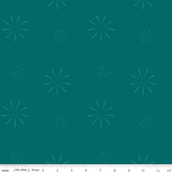 SALE Make Seam Ripper C13426 Jade by Riley Blake Designs - Starbursts Tone-on-Tone - Quilting Cotton Fabric