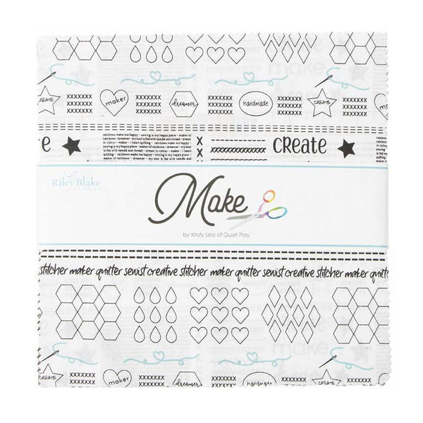 SALE Make Layer Cake 10" Stacker Bundle - Riley Blake Designs - 42 piece Precut Pre cut - Quilting Cotton Fabric