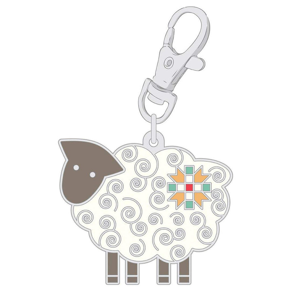 Lori Holt Enamel Happy Charm ST-31082 Sheep - Riley Blake Designs - Approximately 1 1/4" x 1 1/2"