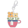 DEAL Lori Holt Enamel Happy Charm ST-31085 Teacup - Riley Blake Designs - Flower - Approx1 3/4" x 1 1/2"