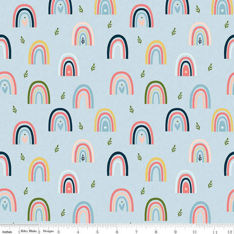 SALE Day in the Life Rainbows C13661 Sky by Riley Blake Designs - Quilting Cotton Fabric
