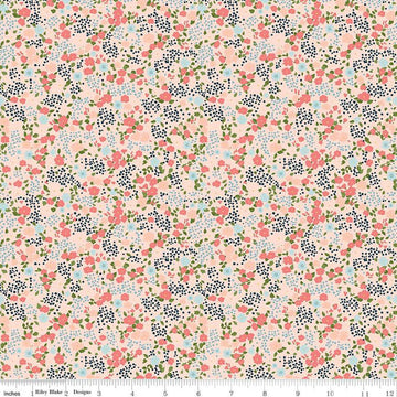 12" End of Bolt - SALE Day in the Life Floral C13662 Blush by Riley Blake Designs - Flowers Blossoms - Quilting Cotton Fabric