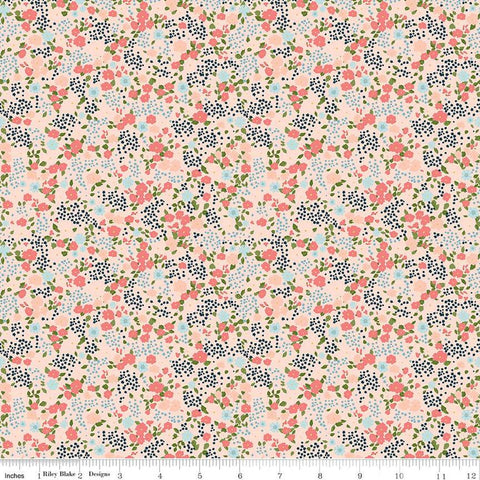 Day in the Life Floral C13662 Blush by Riley Blake Designs - Flowers Blossoms - Quilting Cotton Fabric