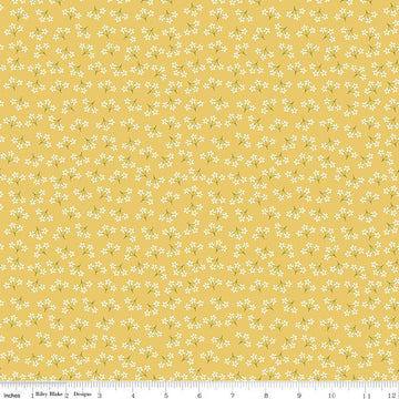 SALE Day in the Life Blossoms C13665 Honey by Riley Blake Designs - Floral White Flowers - Quilting Cotton Fabric