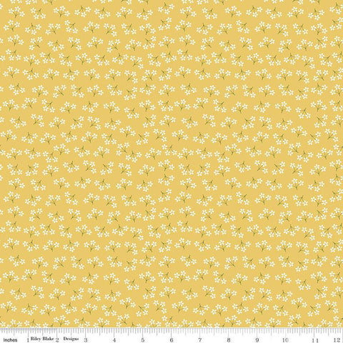 Day in the Life Blossoms C13665 Honey by Riley Blake Designs - Floral White Flowers - Quilting Cotton Fabric