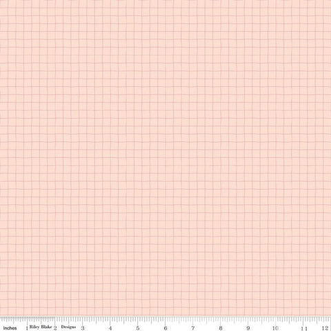 Day in the Life Grid C13666 Blush - Riley Blake Designs - Irregular Lines - Quilting Cotton Fabric