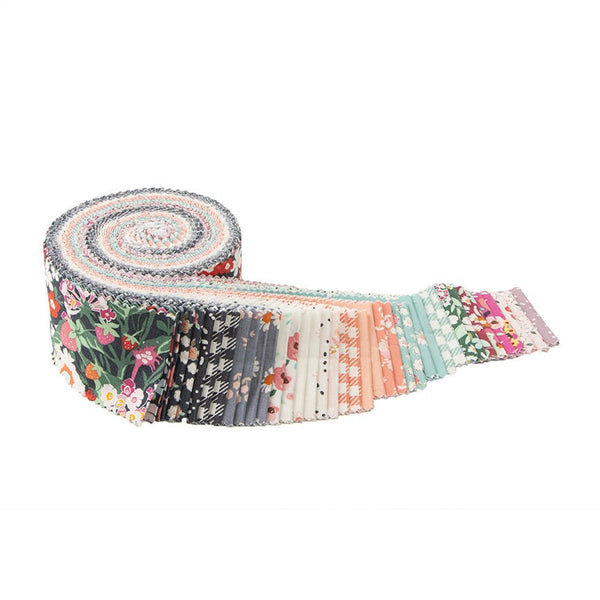 SALE In the Afterglow 2.5 Inch Rolie Polie Jelly Roll 40 pieces - Riley Blake Designs - Precut Pre cut Bundle - Floral - Cotton Fabric