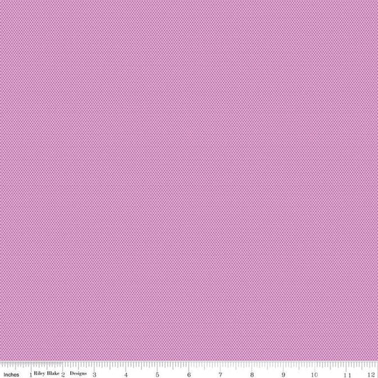 Fat Quarter End of Bolt - SALE POParazzi C805 Violet - Riley Blake Designs - Geometric Tiny Squares Tone-on-Tone - Quilting Cotton Fabric
